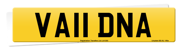 Registration number VA11 DNA